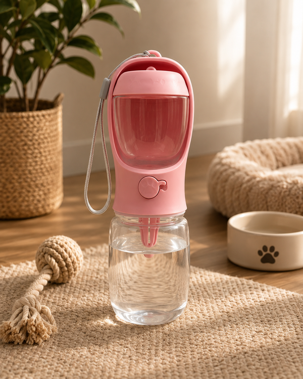 2-in-1 Travel Water & Food Bottle for Dogs & Cats