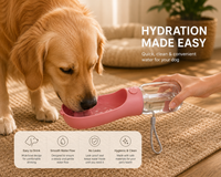 2-in-1 Travel Water & Food Bottle for Dogs & Cats