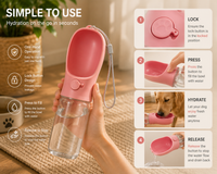 2-in-1 Travel Water & Food Bottle for Dogs & Cats