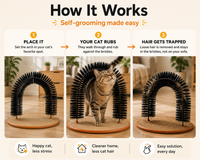 Cat Self-Grooming Arch — Scratch, Massage & Play