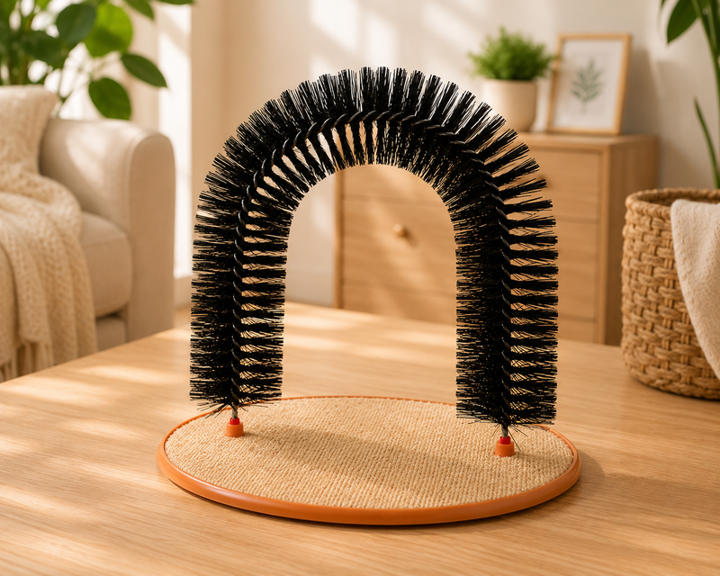 Cat Self-Grooming Arch — Scratch, Massage & Play