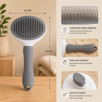 Self-Cleaning Grooming Brush — Dogs & Cats