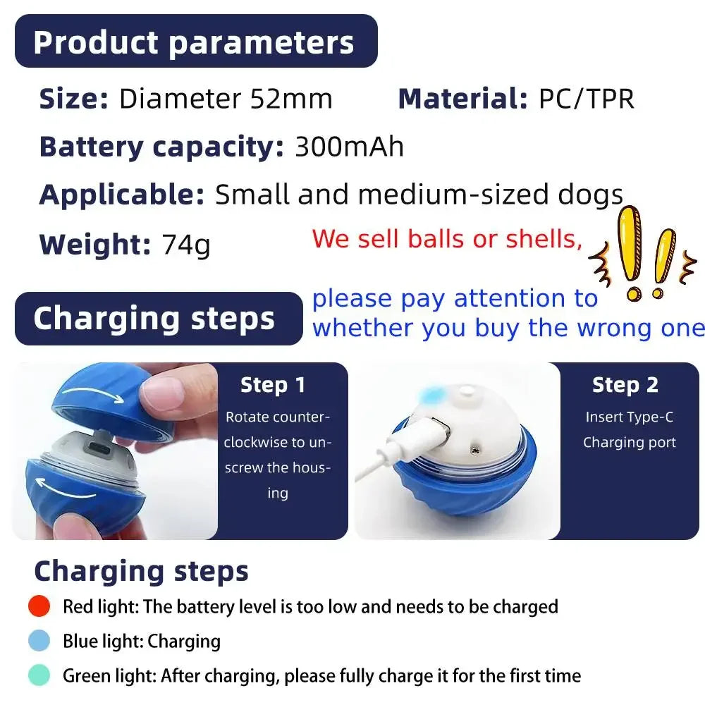 PawBall™ — Self-Moving Ball for Dogs & Cats | LumarisX